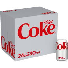 Diet Coke Can Cola, Box 330 ml (Pack of 24)