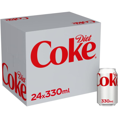 Diet Coke Can Cola, Box 330 ml (Pack of 24)