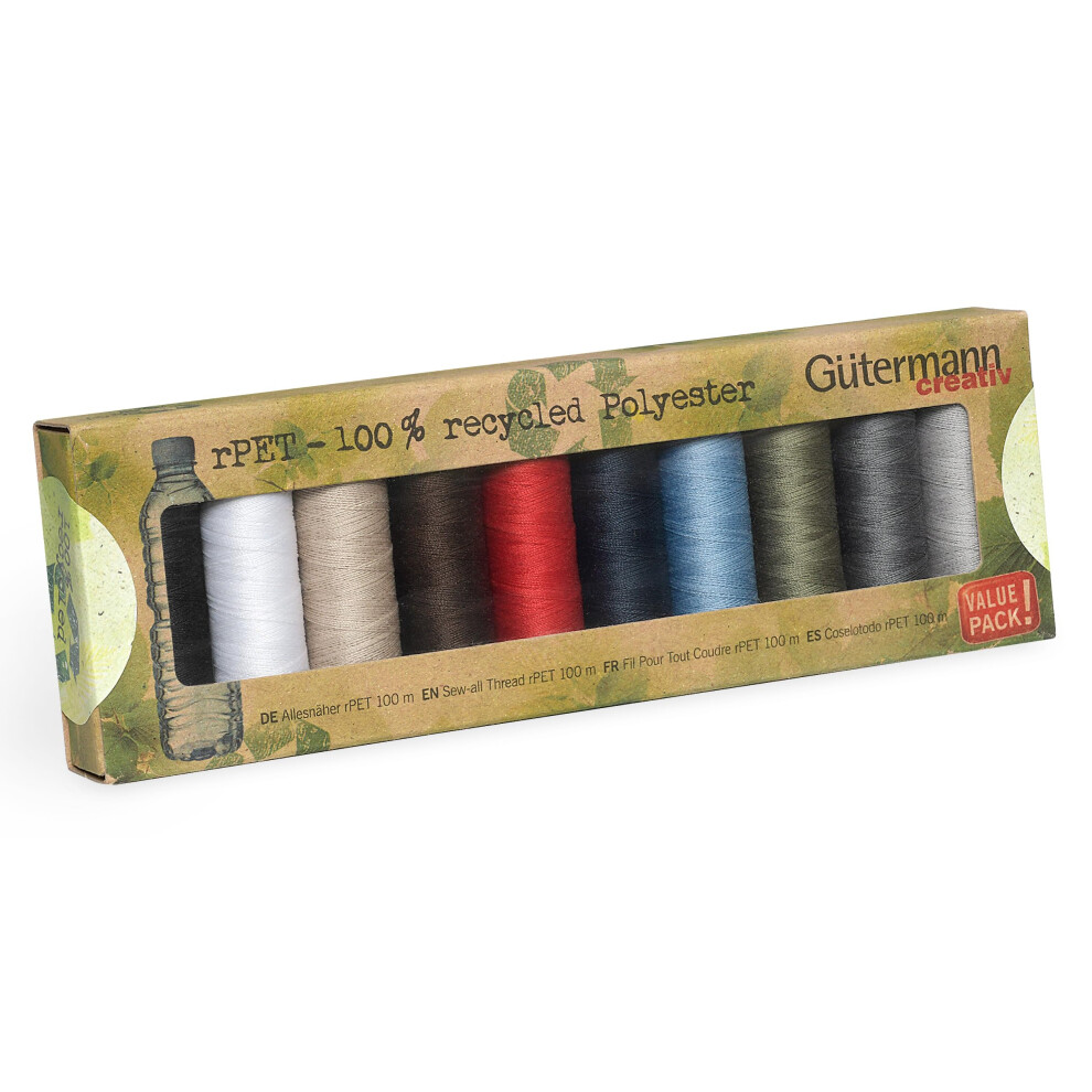 Gutermann 100% Recyklingu Poliestrowego Nic Sew-All 100-10 Basic Colorast Broowle O Jeden Rozmiar Multi-image