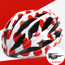 (M 54-58 cm - Bianco Rosso - 2))Casco da ciclismo ultraleggero per uomo e donna, caschi da bici da corsa