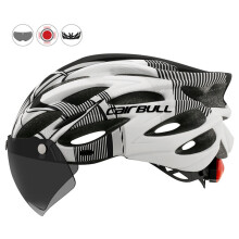 (54-61CM-Blanc)Casque de vélo de sécurité ultraléger CAIRBULL Casque de vélo d'extérieur avec feu arrière