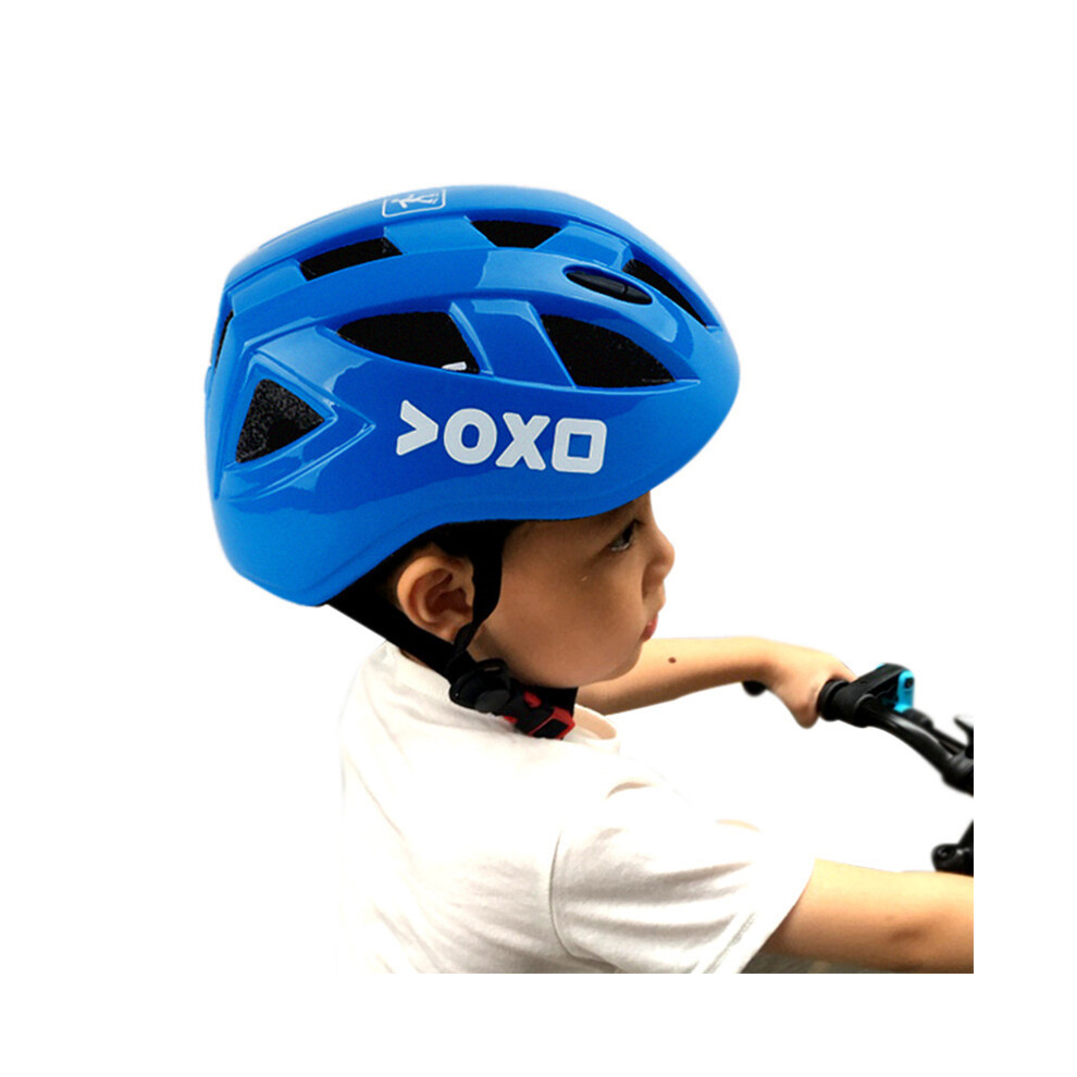 (S 3-7 ans - Bleu)Casque de vélo moulé intégralement pour enfants VTT Montagne Route Vélo