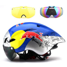 (56-61CM-red bull-2lens))Cairbull WINGER II Bicycle Helmet Cycling Goggle TT Racing Helmet Bike Sports