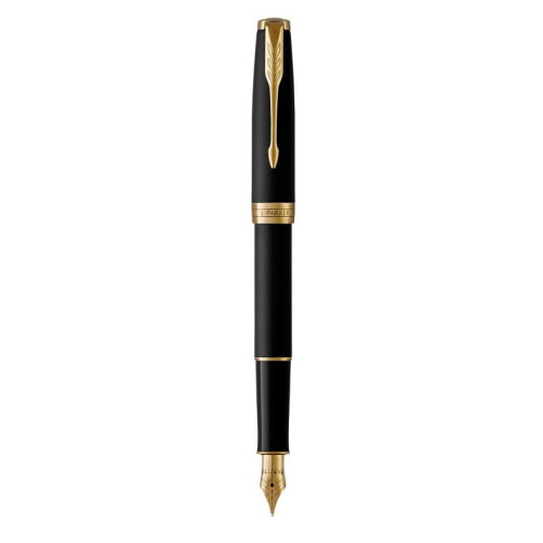 Parker Stylo plume - PARKER - Sonnet - Noir mat - Attributs dorés - Plume fine