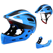 (Typ1 Blau) Motorrad Kinderhelm Kinder Abnehmbarer Integralhelm Kinder Sportschutzhelm
