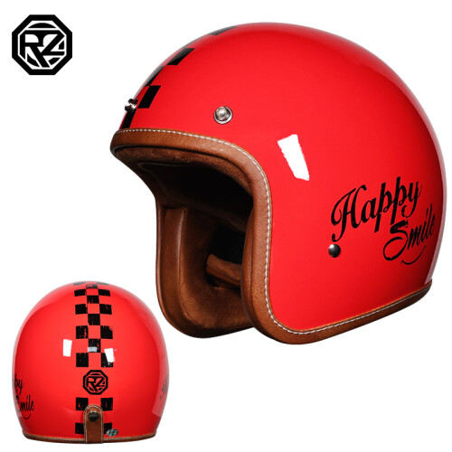 Casque Moto Ouvert 3/4 Rétro Vintage Avec Double Visière Solaire - Unisexe Approuvé DOT/ECE