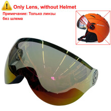(XL (61-64 cm) - Solo lenti colorate)) Casco da sci semi-coperto professionale MOON, casco sportivo