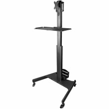 StarTech.com Mobiele Werktafel met Monitorsteun - Ondersteuning voor PC-toren en Toetsenbord - Ergonomische Computerwagen -