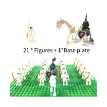 (Stijl B) Star Wars Skull Army Bouwsteenspeelgoedfiguren Minimodel 21 stuks met bodemplaat