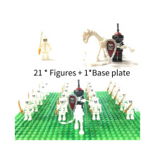 (Stijl A) Star Wars Skull Army Bouwsteenspeelgoedfiguren Minimodel 21 stuks met bodemplaat