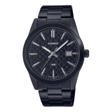 Casio Standard Analog Black Ion Plated Stainless Steel Black Dial Quartz MTP-VD03B-1A Men's Watch