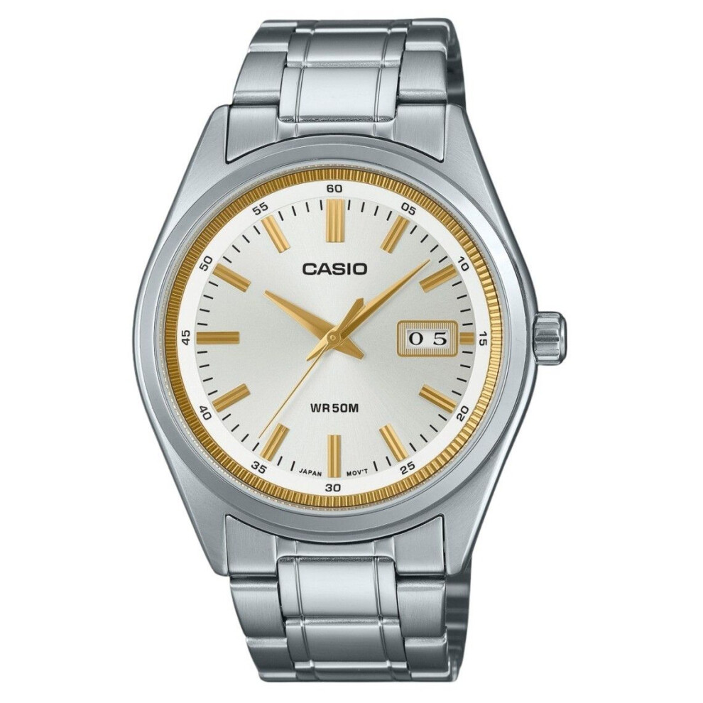 Casio Standard Analog Stainless Steel Silver Dial Quartz MTP-B180D-7AV Men's Watch