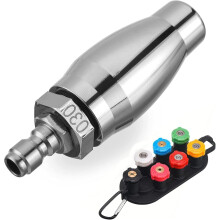 1.8GPM 4000PSI Pressure Washer Turbo Nozzle, 1/4 Inch Quick Connect, Orifice 3.0 with 7 Pieces Spray Nozzle Tips Kit