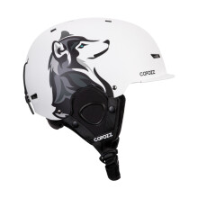 (M-Snow Wolf)) Nuovo casco da sci Cartoons Casco di sicurezza antiurto semi-coperto per ciclismo, sci,