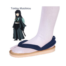 (Muichirou, 38-39) Demon Slayer Kamado Tanjiron Schoenen Geta Klompen Slippers Cosplay Accessoires