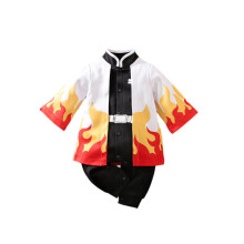 (Kyojuro, 80 cm) Demon Slayer Baby Jumpsuit Pasgeboren Cosplay Romper Jongens Meisje Anime Kleding Kinderen