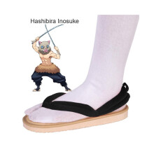 (Inosuke, 44-45) Demon Slayer Kamado Tanjiron Schoenen Geta Klompen Slippers Cosplay Accessoires