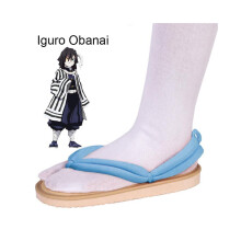 (Obanai, 40-41) Demon Slayer Kamado Tanjiron Schoenen Geta Klompen Slippers Cosplay Accessoires