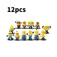 (Met basis) Me Despicable Minions Cartoon Action Figure Model Poppen Pvc Speelgoed Decoratie