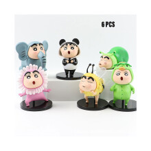 Crayon Creative 6pcs Shinchan Cosplay Animal Pvc Figure Toy Kids Model Gift