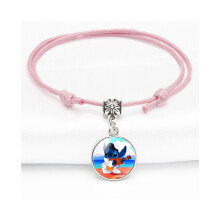 (4811) Sweet Stitch Roze Armband Verstelbare Leuke Cartoon Karakter Stijl Unisex Sieraden