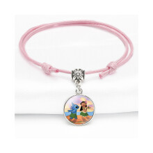 (4813) Sweet Stitch Roze Armband Verstelbare Leuke Cartoon Karakter Stijl Unisex Sieraden