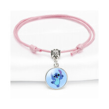 (4814) Sweet Stitch Roze Armband Verstelbare Leuke Cartoon Karakter Stijl Unisex Sieraden