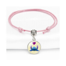 (4809) Sweet Stitch Roze Armband Verstelbare Leuke Cartoon Karakter Stijl Unisex Sieraden