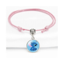(4805) Sweet Stitch Roze Armband Verstelbare Leuke Cartoon Karakter Stijl Unisex Sieraden