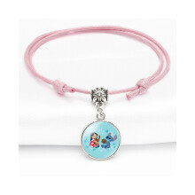 (4807) Sweet Stitch Roze Armband Verstelbare Leuke Cartoon Karakter Stijl Unisex Sieraden