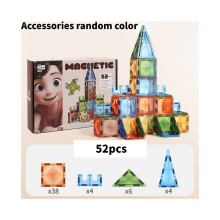 (52 stks) Kleurrijke Multi Facet Magnetische Blok Bouwen Educatief Diy Speelgoed voor Kinderen