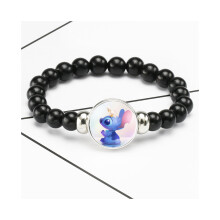 (20003806) Schattige armband met gestikt karakter, elastisch koord en cartoon-edelsteen