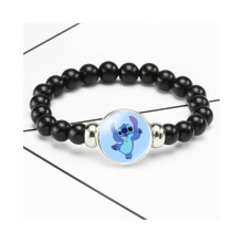 (20003814) Schattige armband met gestikt karakter, elastisch koord en cartoon-edelsteen