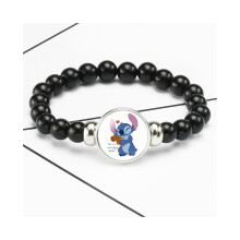 (20003820) Schattige armband met gestikt karakter, elastisch koord en cartoon-edelsteen