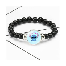 (20003801) Schattige armband met gestikt karakter, elastisch koord en cartoon-edelsteen