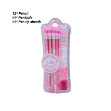 (Cinnamoroll) Cartoon Houten Sanrio Hb Potlood Zakmes Studenten Briefpapier Set Meisjes Kindercadeau