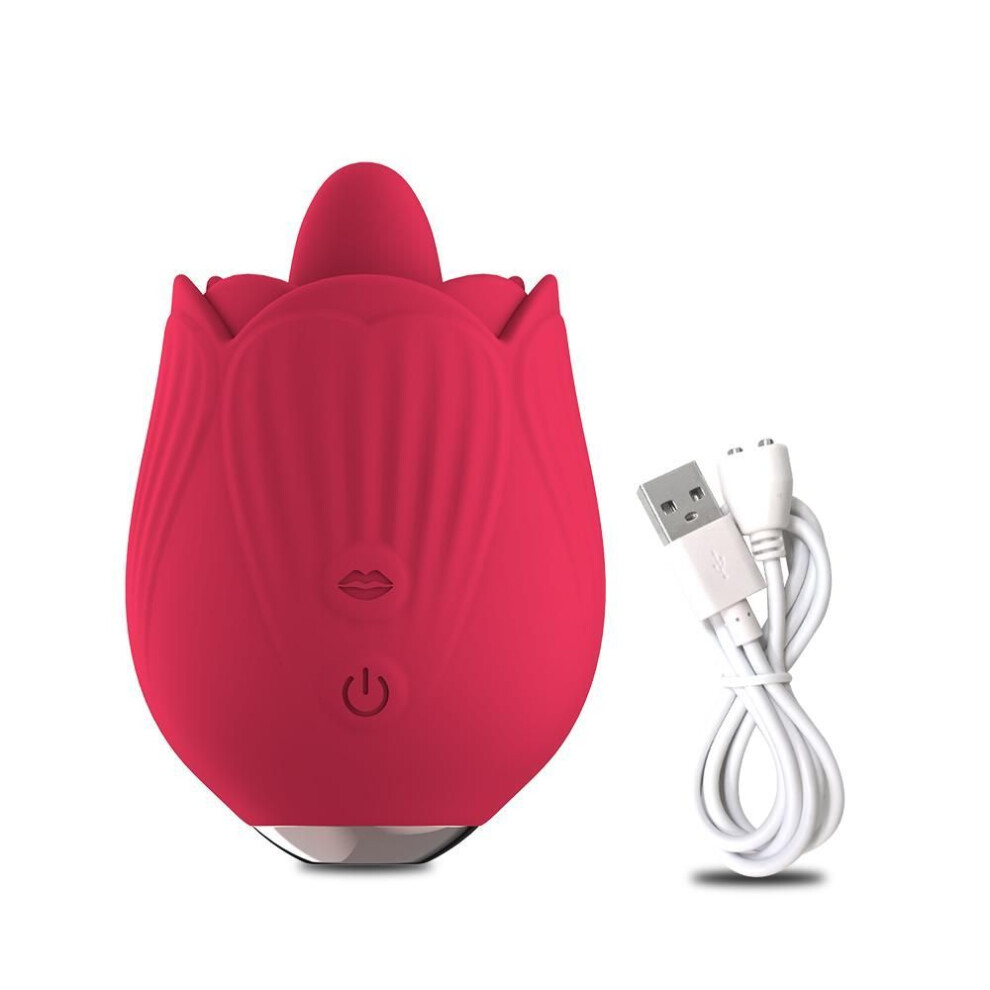 (no box) Powerful Rose Vibator Toy Female Clitoris Stimulator Tongue Oral Licking Masturbator Good Nipple Sex Toys for Women Adult 18