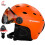 (M (55-58 cm) - Nero)) Casco da sci MOON con occhiali integralmente stampati in PC+EPS, casco da sci 2