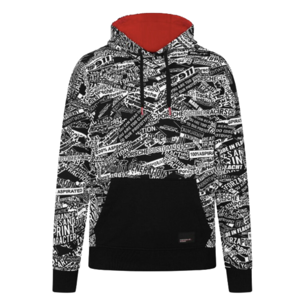 (L) 2024 Porsche Motorsport Quoted AOP Oversized Sweatshirt (Black)