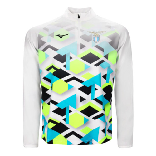 Mizuno (L) 2024-2025 Lazio Pre-Match Half Zip Top (White)