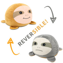 (Sloth) Reversible Cat Flip Plush Stuffed Toy Soft Animal Cute Doll Gifts Children Baby