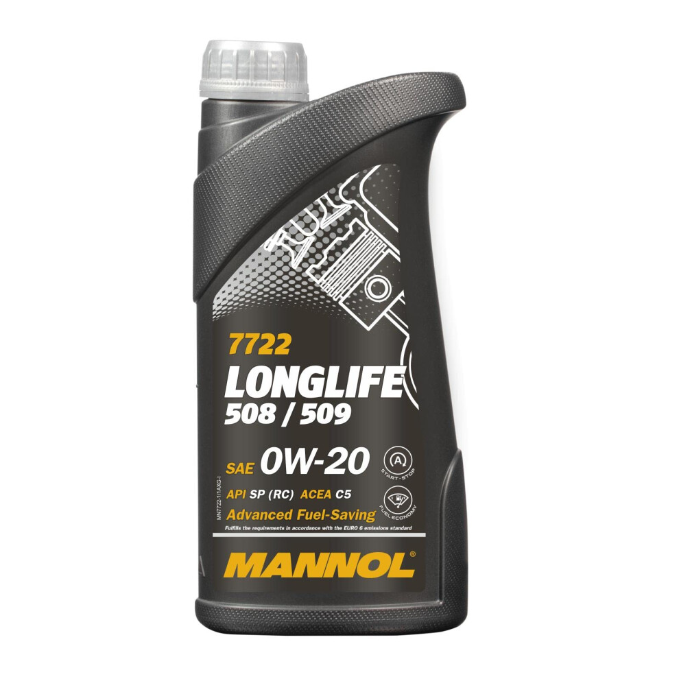 Huile moteur premium enti  rement synth  tique Mannol pour les derniers mod  les de moteurs essence turbocompress  s Volkswagen - 0W-20 (1L)