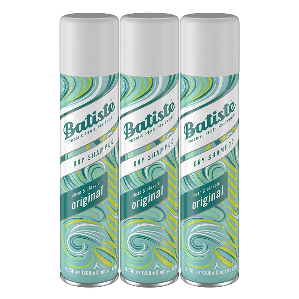 Batiste Dry Shampoo Original Fragrance 6.73 Fl Oz Pack Of 3