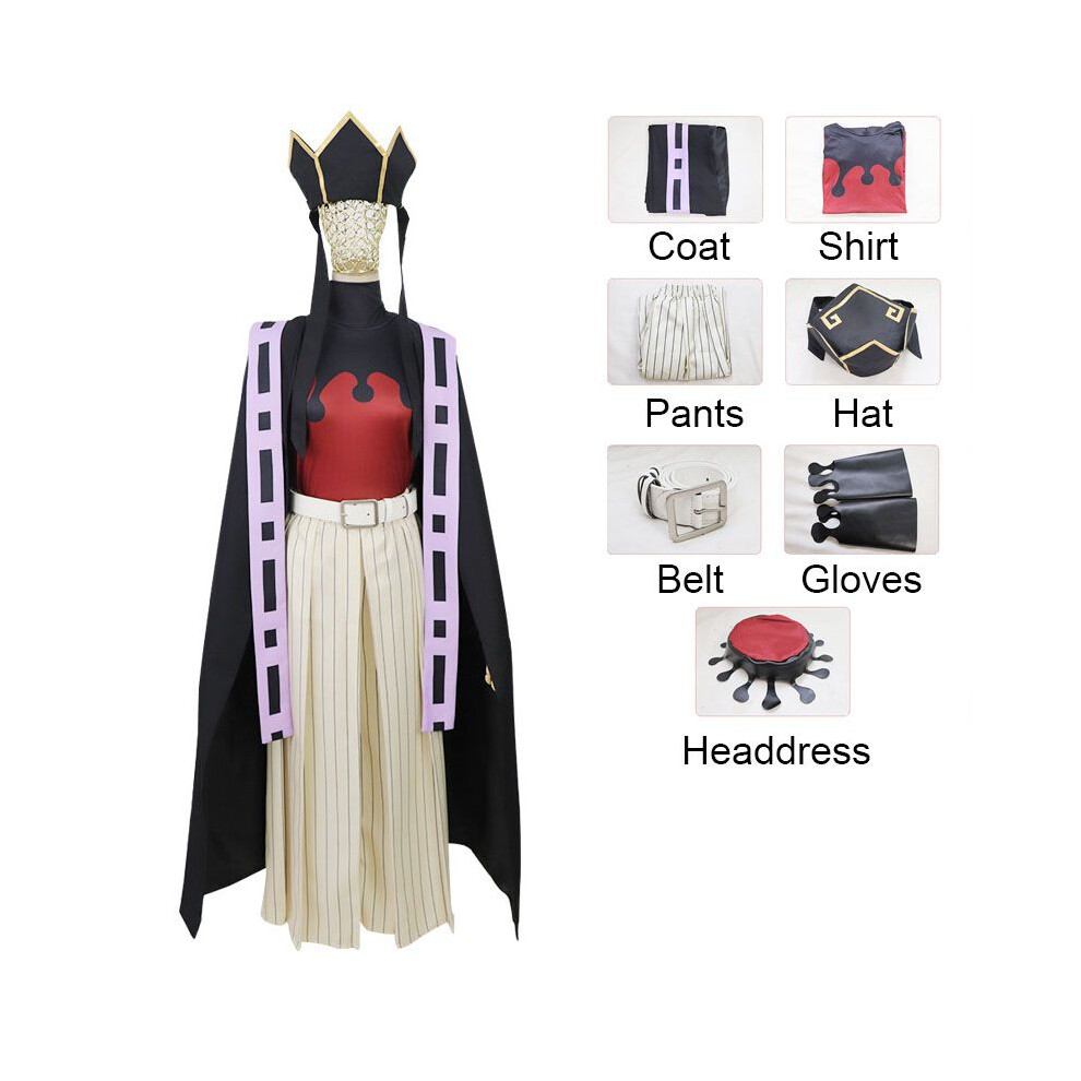 (Douma Costume, XL) Demon Slayer Kimetsu No Yaiba Cosplay Costume Upper Moon Two Kimono Douma Suit