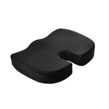 (Black) Foam Chair Memory Seat Cushion Coccyx Pain Relief Orthopedic Posture Pillow Mat