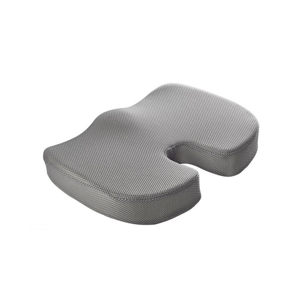 (Gray) Foam Chair Memory Seat Cushion Coccyx Pain Relief Orthopedic Posture Pillow Mat Gray