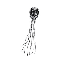 (BlackWhite) 157in Software Octopus Kite With Long Tail Outdoor Activity Toy Easy To Fly