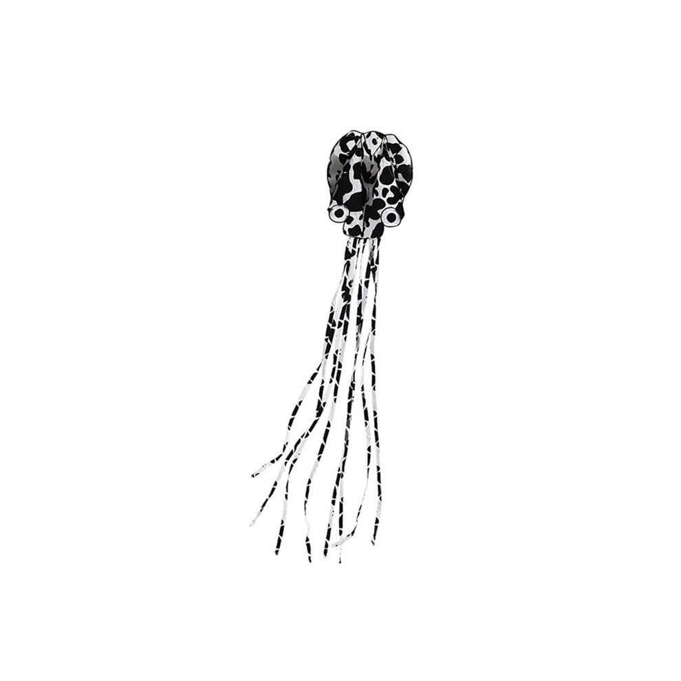 (BlackWhite) 157in Software Octopus Kite With Long Tail Outdoor Activity Toy Easy To Fly