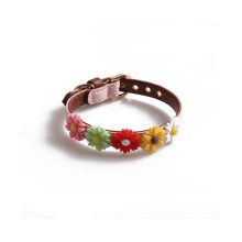 (StyleC) Nieuwe halsband huisdier Daisy Flower Element Veelkleurige selectie kan worden aangepast