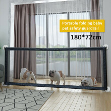 Intrekbare veiligheid huisdier hond kat poort babyveilige netbeschermer hekbehuizing 180 * 72 cm